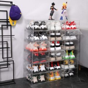 PP Material Transparent Shoes Box Dustproof Stackable Shoe Storage Organizer Minimalist Design Shoes Organizer Box