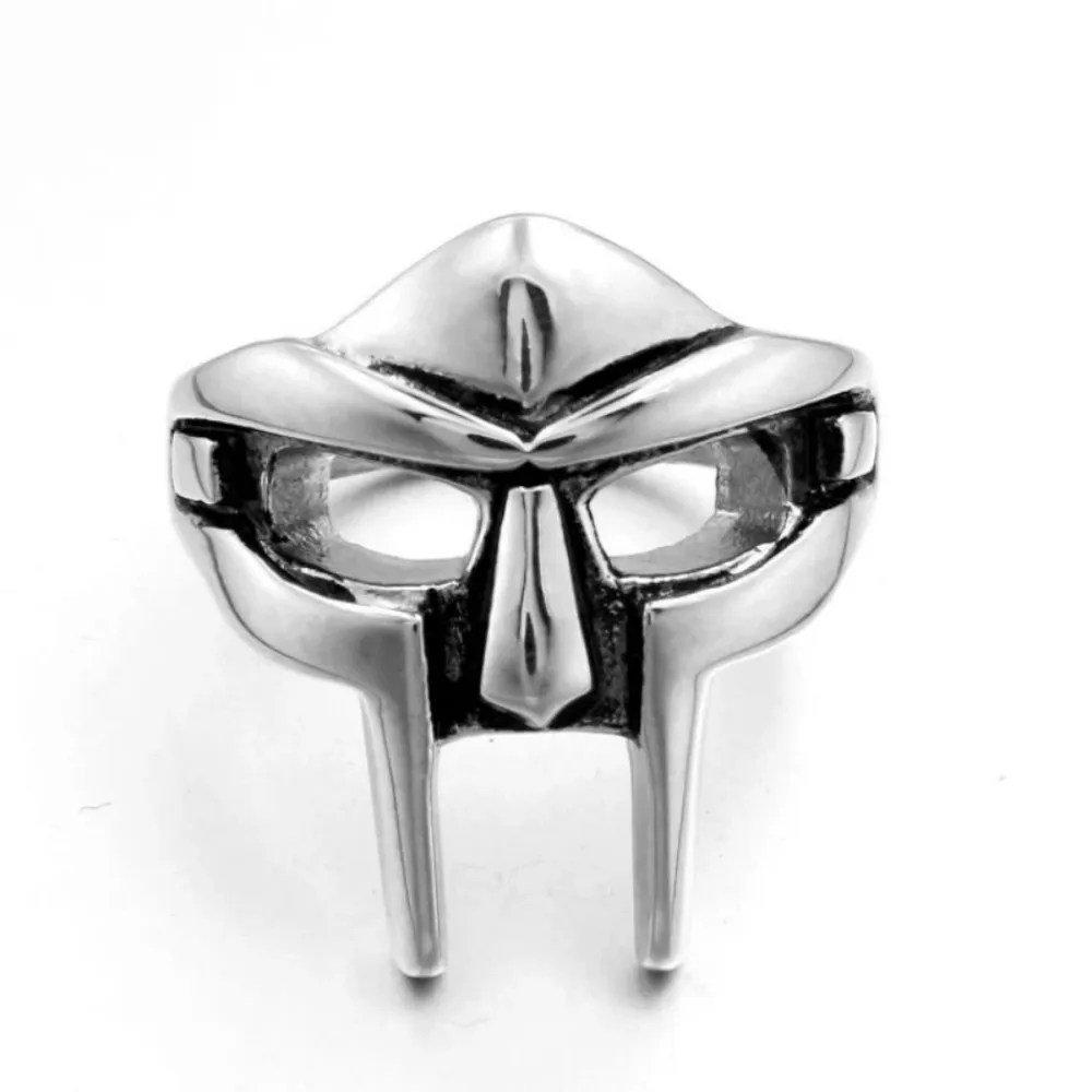 Goth Hip Hop MF DOOM Mask Rings For Men Gladiator Punk Style Egyptian Pharaoh Male Ring Classic Retro Jewelry Party Accessories - Image 5