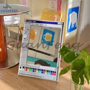Artistic Mirror, Trendy Vintage Makeup Mirror, Decorative Piece for Living Room Tabletop, Half-length Mirror for Bedroom