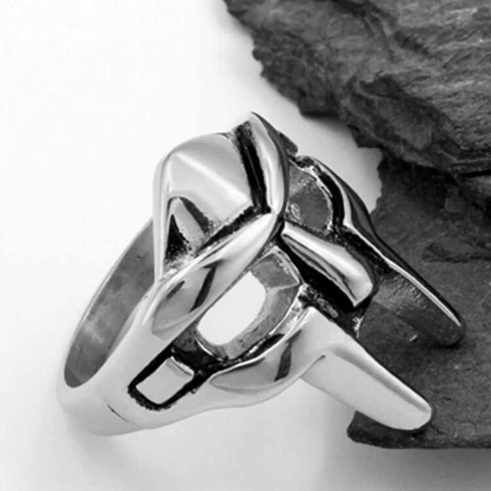 Goth Hip Hop MF DOOM Mask Rings For Men Gladiator Punk Style Egyptian Pharaoh Male Ring Classic Retro Jewelry Party Accessories - Image 3