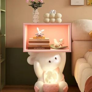 Home Decor Cute Rabbit Bedroom Bedside Table Children's Living Room Sofa Side Large Floor Decorations Placing Items Ornament