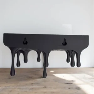 3D Printed Drip Floating Shelf Plastic Artistic Melting Wall Shelf Stable Wall-Mounted Display Stand Gaming Setup