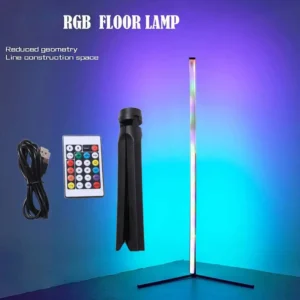 Color Changing RGB Floor Lamp Remote Control Bluetooth APP Control Atmosphere Light USB Power LED Floor Lamp Gaming Room