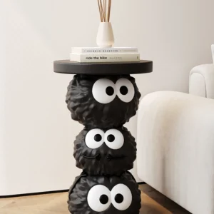 Creative Cartoon Coal Ball Coffee Table,Sculpture Resin, Living Room,TV Cabinet,Sofa Side Table,Floor Large Decor, Customized