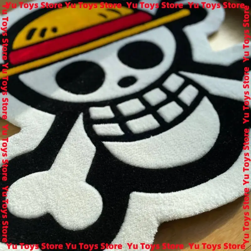 In Stock One Piece Luffy Straw Hat Group Flag Carpet Short Velvet Thick Bedroom, Living Room, Door Mat, Bedside Blanket - Image 4