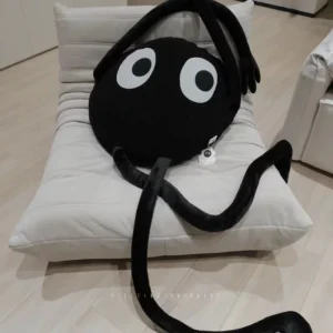 Huge Cute Black Briquettes Octopus Plush Toy Giant Stuffed Animal Doll Super Soft Hug Pillow Gift for Kids and Adults