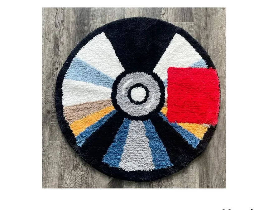 Free Yeezus Kanye West Graduation labeled label-like cashmere cooling mat, bathroom easy-care foot mat, living room and bedroom carpet in stock - Image 2