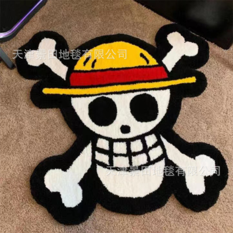 Cartoon cute irregular flocking floor mat bathroom toilet absorbent floor mat bedroom dirt-resistant thickened non-slip mat - Image 2