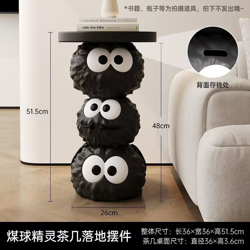 Creative cartoon coal ball light luxury floor-standing large ornament, living room TV cabinet, sofa, children's decoration, housewarming gift - Image 4