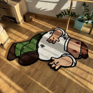 Cross-border cartoon creative parody home floor mat imitation cashmere living room full of decorative blankets bedroom study rocking chair floor mats