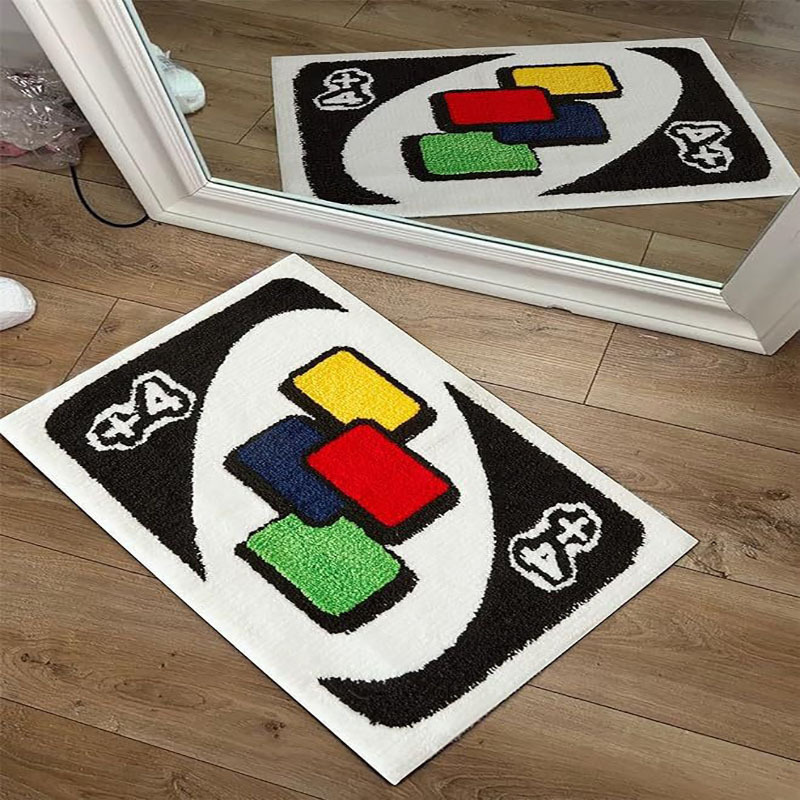 Cross-border temu card imitation cashmere bedroom bedside blanket living room entrance bathroom absorbent non-slip floor mat spot dropship