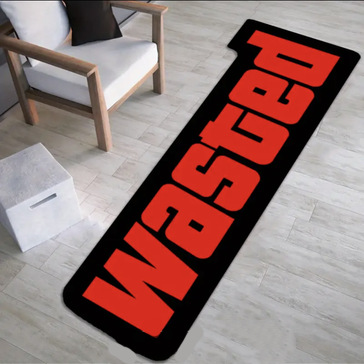 Nordic ins style imitation cashmere strip letter rug classic car sticker trendy floor mat living room bathroom bedroom floor mat - Image 2