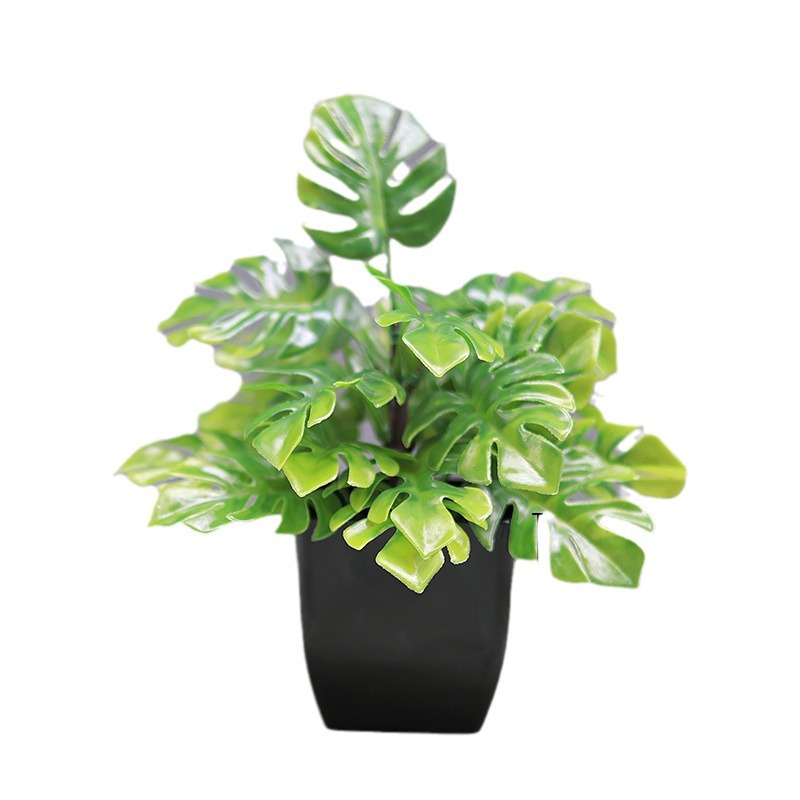 Artificial green potted ornaments, plant combinations, indoor desktop ornaments, imitation eucalyptus artificial flower plant bonsai - Image 5