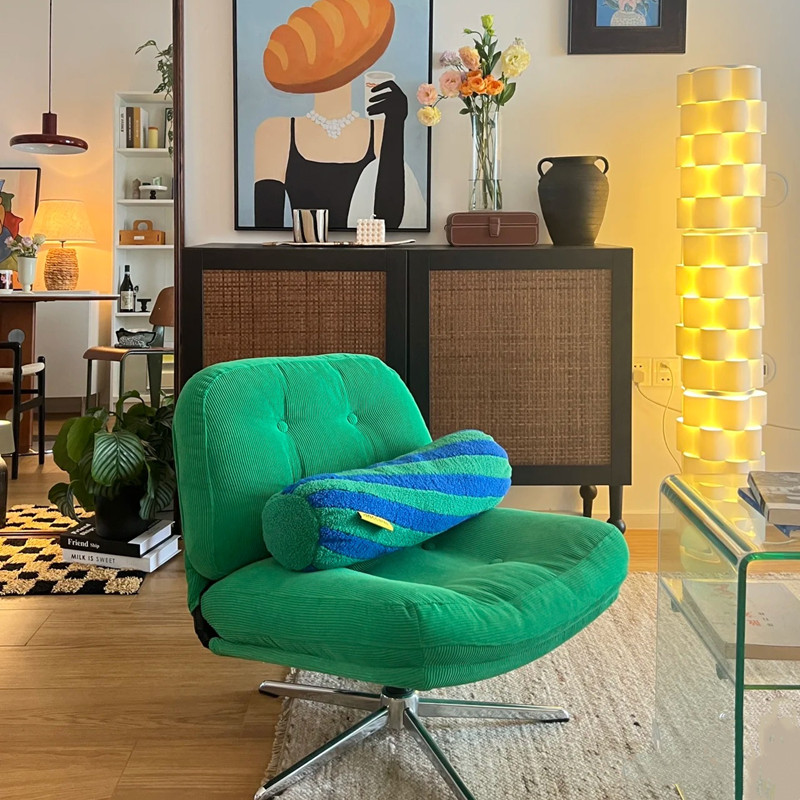Factory direct shipment, rotatable internet-famous single sofa chair, small apartment lazy sofa chair, vintage style chair, backrest chair - Image 3