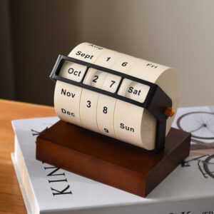 Rotary Perpetual Calendar, Cross-border New Large Rotating Desk Calendar, Desktop High-End Light Luxury Decor Calendar, Amazon Perpetual Calendar