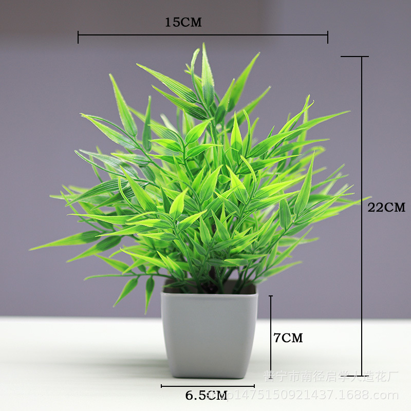 Artificial green potted ornaments, plant combinations, indoor desktop ornaments, imitation eucalyptus artificial flower plant bonsai - Image 2