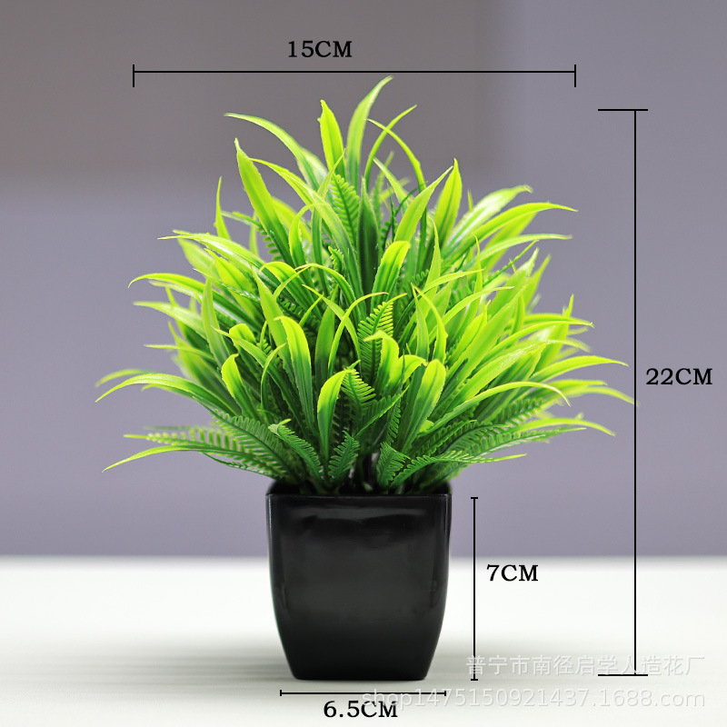 Artificial green potted ornaments, plant combinations, indoor desktop ornaments, imitation eucalyptus artificial flower plant bonsai - Image 4