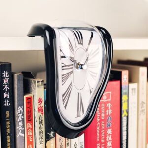 Creative home seat twisted clock melting clock table corner decoration clock Roman numeral clock retro wall clock space-time clock
