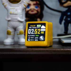 2025 Mini New Cross Border WiFi Desktop Animation Weather Clock Gift Creative Ornament Multifunctional Weather Station