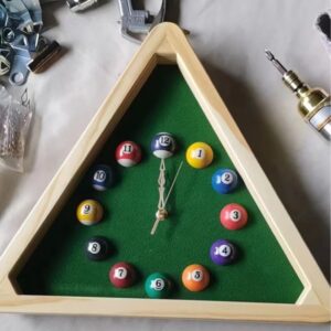 Modern billiards clock, billiards wall clock hall, silent clock, billiard hall, game hall decoration, personalized creativity
