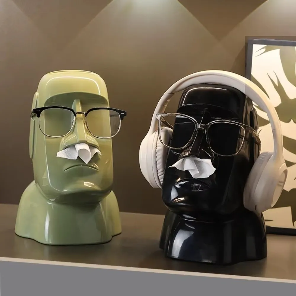Moai statue stone tissue drawer tissue tube about napkin storage mouth tissue box decoration