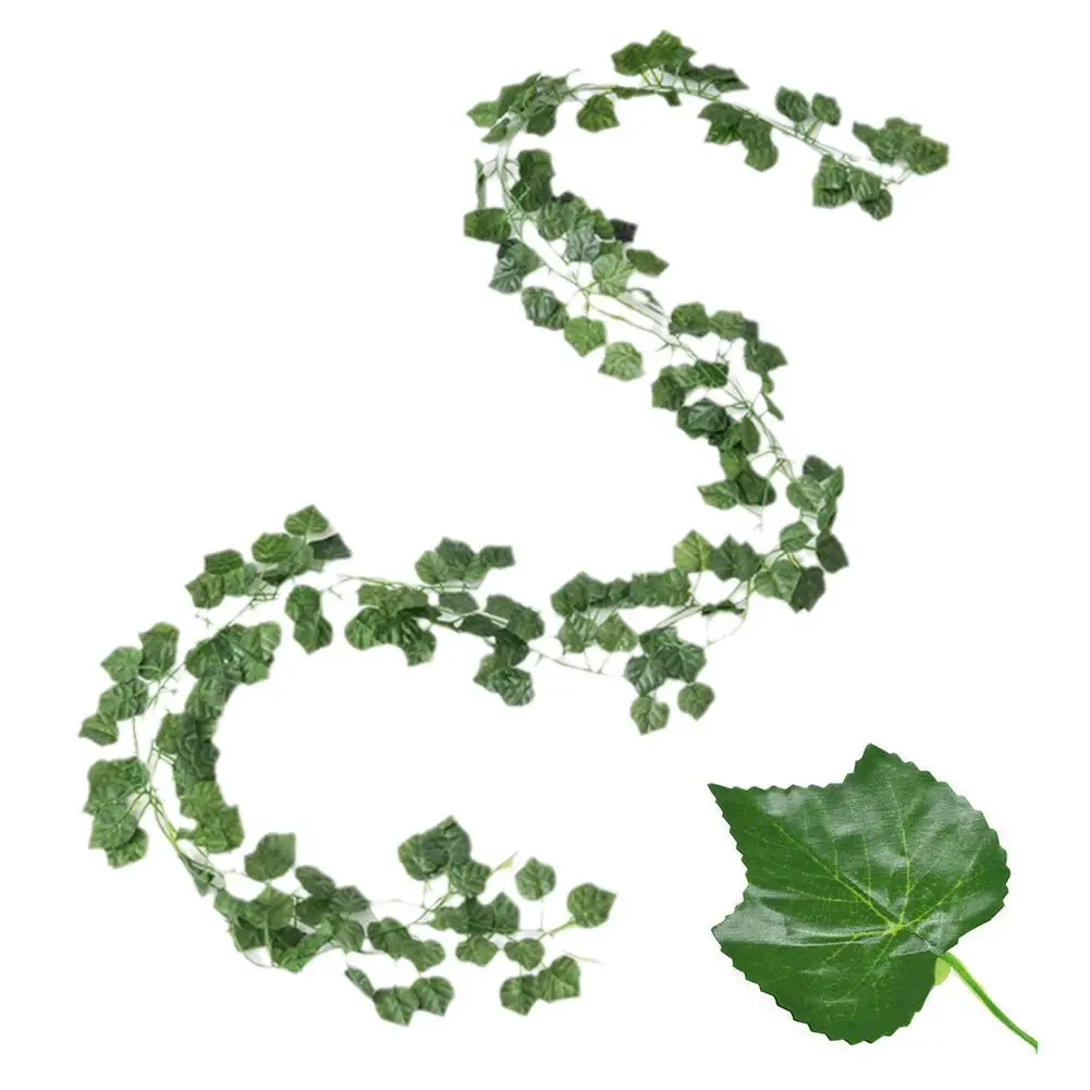 2M Leaf Vine Artificial Hanging Plants Liana Silk Fake Ivy Leaves for Wall Green Garland Decoration Home Decoration Party V G8H0 - Image 5