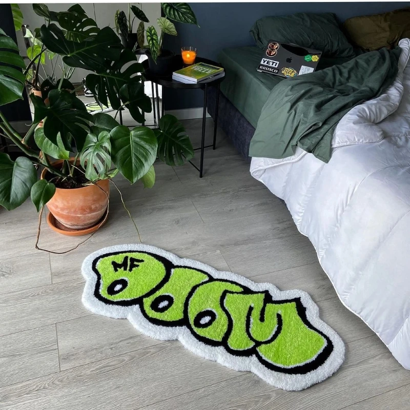 Creative English Rugs for Bedroom Thick Plush MF DOOM Floor Mat Fashion Irregular Living Room Decoration Carpet Fluffy Soft Rug - Image 4