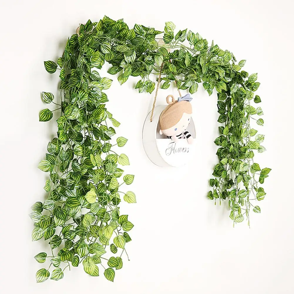 2M Leaf Vine Artificial Hanging Plants Liana Silk Fake Ivy Leaves for Wall Green Garland Decoration Home Decoration Party V G8H0 - Image 4