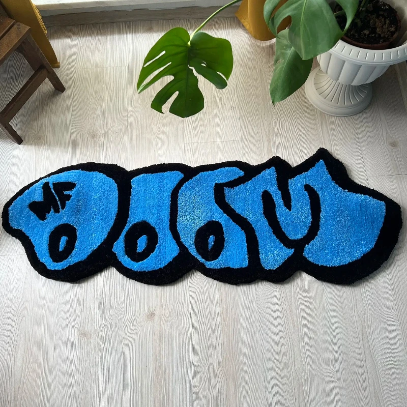 Creative English Rugs for Bedroom Thick Plush MF DOOM Floor Mat Fashion Irregular Living Room Decoration Carpet Fluffy Soft Rug - Image 3
